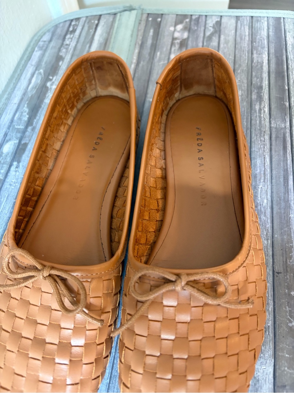 Freda Salvador Roma Cognac Woven Calf - Picture 5 of 9